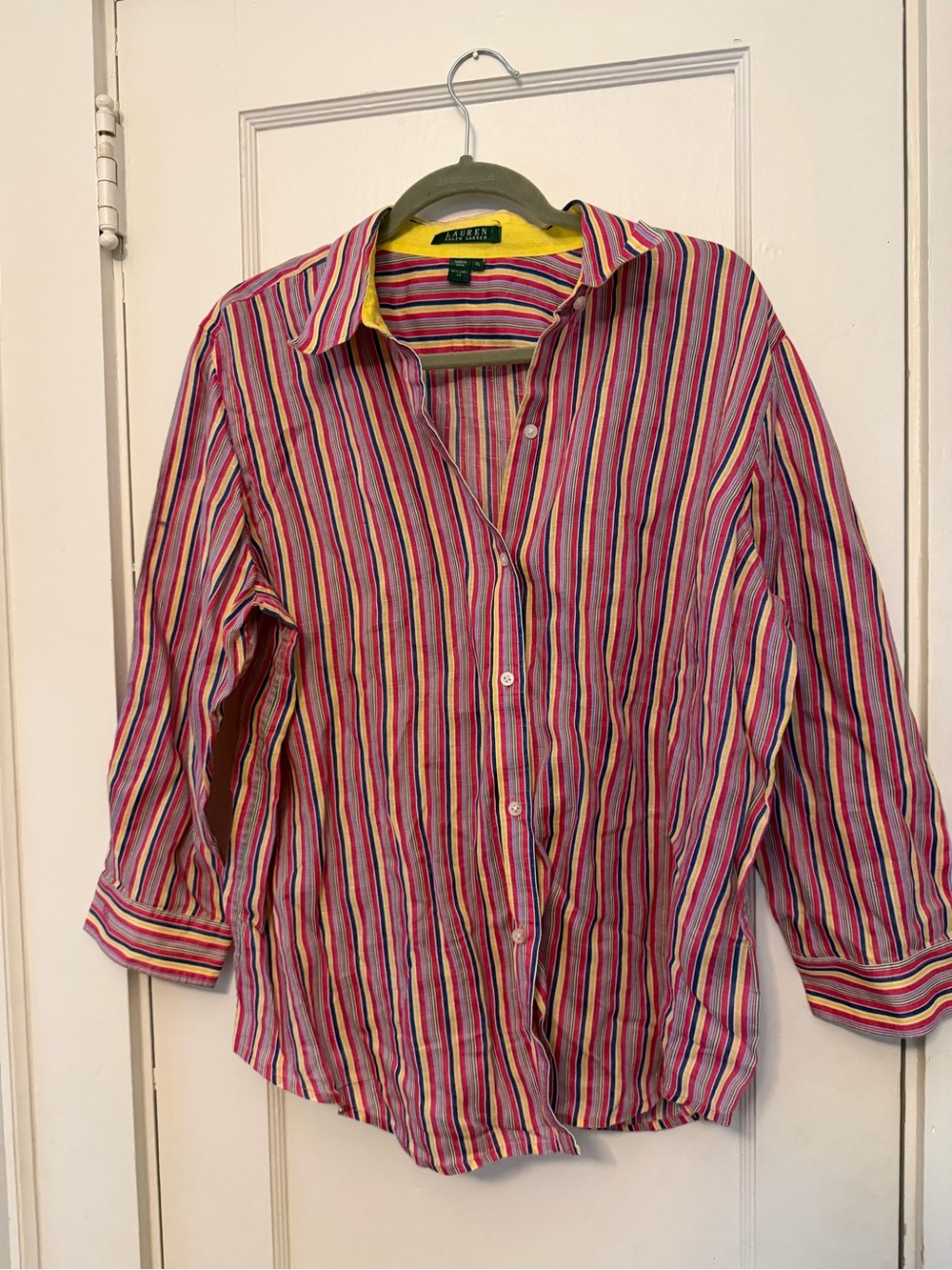Vintage Ralph Lauren 100% Linen Button Up Shirt XL - Picture 11 of 11